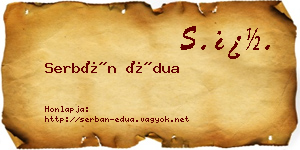 Serbán Édua névjegykártya
